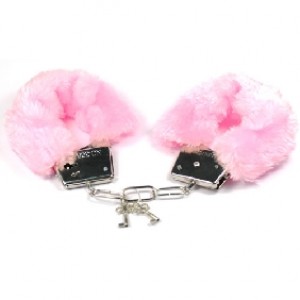 Fur Hand Cuffs Light Weight Pink